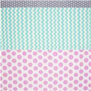 Large Vivid Dots Zigzag Stripes