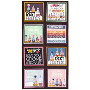 Love You Adorable Gnomes Phrases Panel