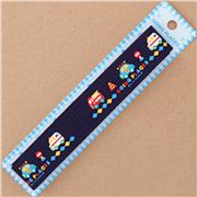 dark blue police car ambulance fire truck acrylic fibre strap