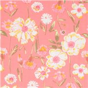 Coral Pencil Flowers Illustration Stretch