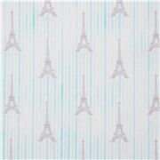 Chic Vintage Paris Eiffel Tower Stripes