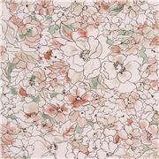 cremefarben rosa Blumen japanisch Baumwolle Batist