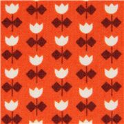 tessuto arancione fiori mini tulipani Ritagli