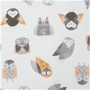 Hooters Stamped Charming Grey Owls