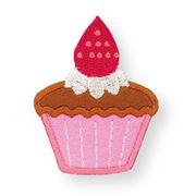 pink cupcake strawberry iron-on transfer sheet 1 piece