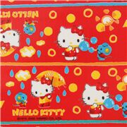 Retro Hello Kitty Raining Joey Mouse Stripe Fabric by Hello Kitty