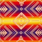 Red Traditional Tucson Serape Geometric Bands