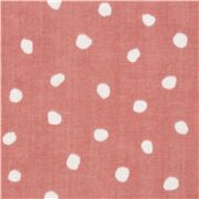 Simple Rustic White Pink Polka Dots