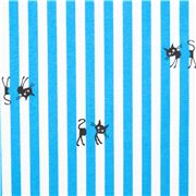 tessuto strisce blu gatti Oxford dal Giappone