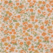 Ditsy Print Orange Florals Stretch Remnant