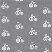 tessuto grigio biciclette bianche flanella Cozy Cotton