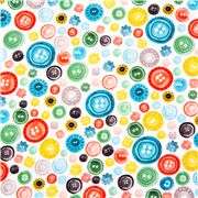 Small Colourful Painted Buttons