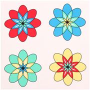 Summer Lovin Retro Large Graphic Flower