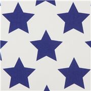 Large Dark Blue Stars on White