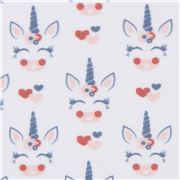 Cute Unicorn Face with Hearts stretch