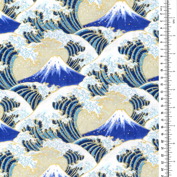 Great Wave Metallic Mt Fuji 1